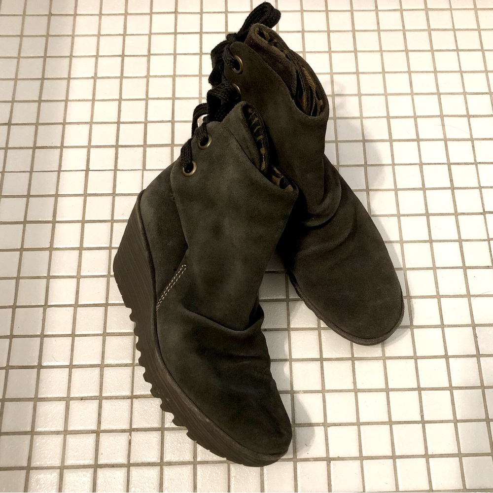 Fly London Yama Diesel Suede Booties